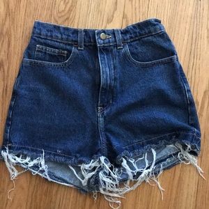 American Apparel high waist denim shorts